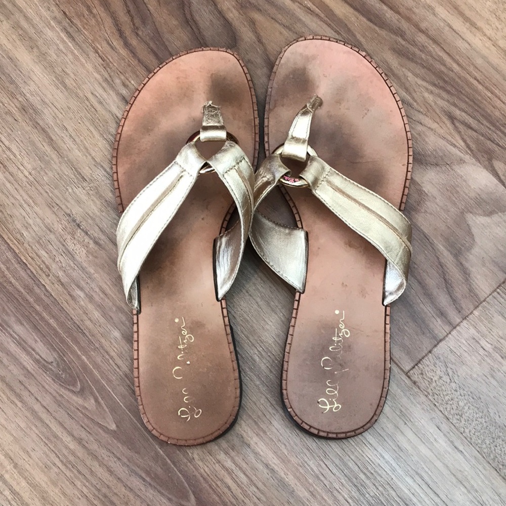 Gold Lilly Pulitzer Sandal 8